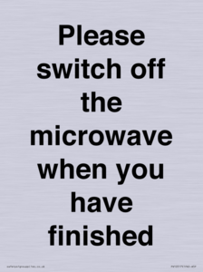 PV10517: Please switch off the microwave when you have finished