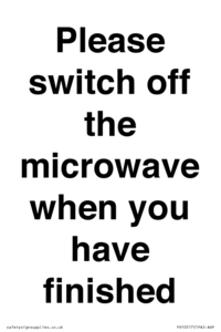 PV10517: Please switch off the microwave when you have finished