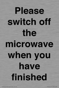 PV10517: Please switch off the microwave when you have finished