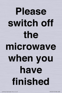 PV10517: Please switch off the microwave when you have finished