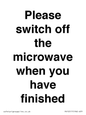 PV10517: Please switch off the microwave when you have finished