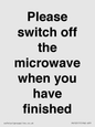 PV10517: Please switch off the microwave when you have finished