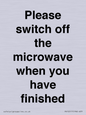 PV10517: Please switch off the microwave when you have finished