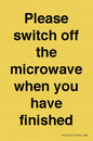 PV10517: Please switch off the microwave when you have finished