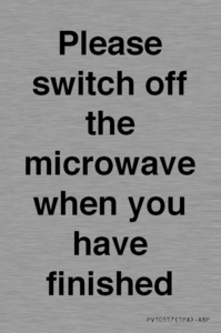 PV10517: Please switch off the microwave when you have finished