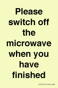 PV10517: Please switch off the microwave when you have finished