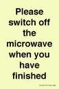 PV10517: Please switch off the microwave when you have finished