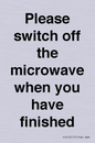 PV10517: Please switch off the microwave when you have finished