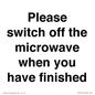 PV10517: Please switch off the microwave when you have finished