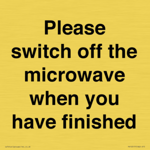PV10517: Please switch off the microwave when you have finished