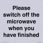 PV10517: Please switch off the microwave when you have finished