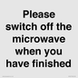PV10517: Please switch off the microwave when you have finished
