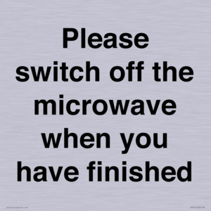 PV10517: Please switch off the microwave when you have finished