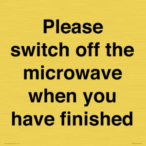 PV10517: Please switch off the microwave when you have finished