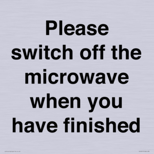 PV10517: Please switch off the microwave when you have finished