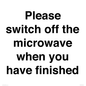 PV10517: Please switch off the microwave when you have finished