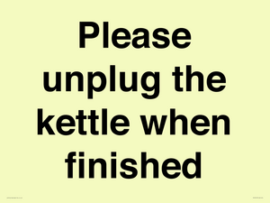 PV10519: Please unplug the kettle when finished