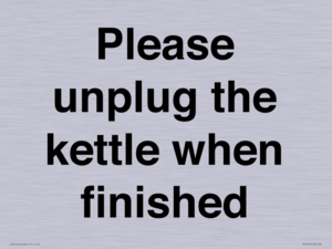 PV10519: Please unplug the kettle when finished