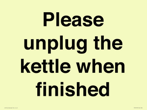 PV10519: Please unplug the kettle when finished