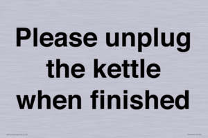 PV10519: Please unplug the kettle when finished