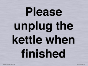 PV10519: Please unplug the kettle when finished