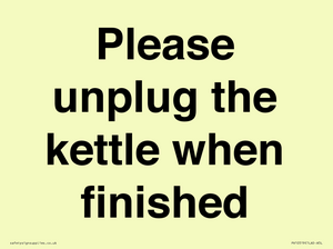 PV10519: Please unplug the kettle when finished