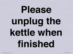 PV10519: Please unplug the kettle when finished