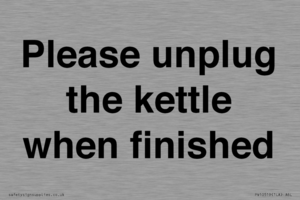 PV10519: Please unplug the kettle when finished