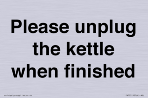 PV10519: Please unplug the kettle when finished