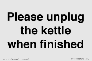 PV10519: Please unplug the kettle when finished