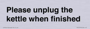 PV10519: Please unplug the kettle when finished