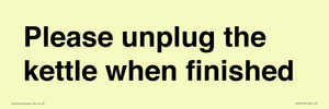 PV10519: Please unplug the kettle when finished