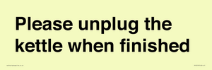 PV10519: Please unplug the kettle when finished