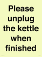 PV10519: Please unplug the kettle when finished