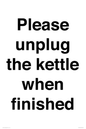 PV10519: Please unplug the kettle when finished
