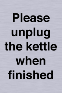 PV10519: Please unplug the kettle when finished