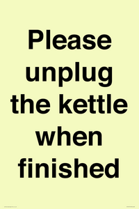 PV10519: Please unplug the kettle when finished