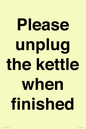 PV10519: Please unplug the kettle when finished