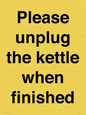 PV10519: Please unplug the kettle when finished