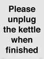 PV10519: Please unplug the kettle when finished