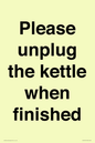 PV10519: Please unplug the kettle when finished
