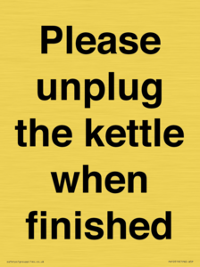 PV10519: Please unplug the kettle when finished