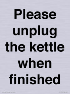 PV10519: Please unplug the kettle when finished