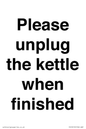 PV10519: Please unplug the kettle when finished