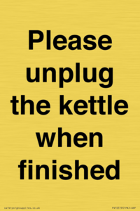 PV10519: Please unplug the kettle when finished