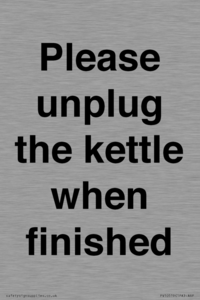 PV10519: Please unplug the kettle when finished