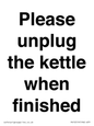 PV10519: Please unplug the kettle when finished
