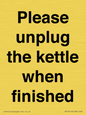 PV10519: Please unplug the kettle when finished