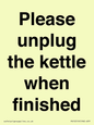 PV10519: Please unplug the kettle when finished