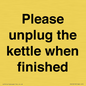 PV10519: Please unplug the kettle when finished